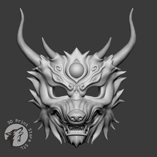 mask wolf - devil 3dprintstorestl 3d print model - Mito3D