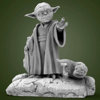 Maître yoda statue 3d impression modèle chériloyet 3D print model - Mito3D