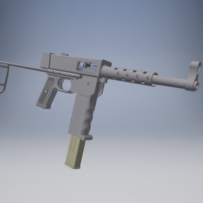 mat49 airsoft mat 49 smg bb tabanca Yazdır hazır 3d model 3D print model - Mito3D