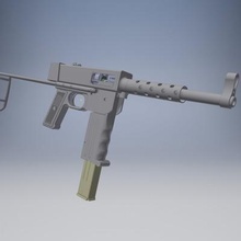 mat49 - airsoft mat- 49 smg bb gun print ready 3d model 3d print model - Mito3D