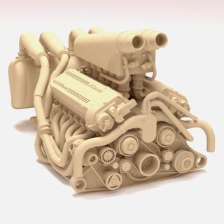 mclaren f1 s702 v12 motor 3d impressão modelo bayazoff 3d print model - Mito3D