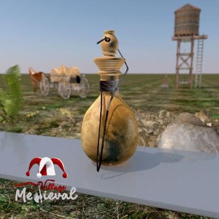 medieval gourd water - 3d print model renatodalle 3d print model - Mito3D