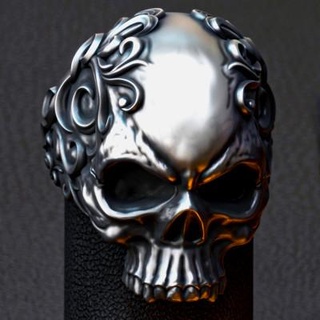 men skull ring tahmaz 3d print model - Mito3D
