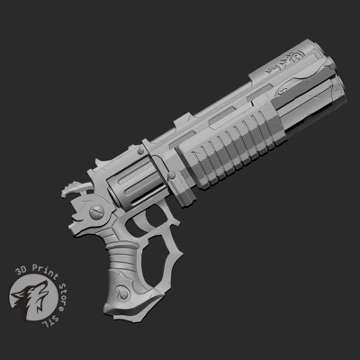 pitié pistolet Darksiders 3d impression modèle 3dprintstorestl 3D print model - Mito3D