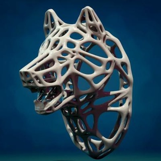 engrener Loup tête 3d impression modèle Skazok 3d print model - Mito3D