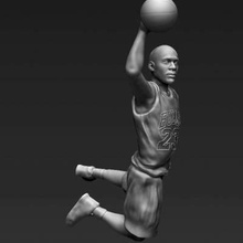 michael jordan print ready 3d model here printing not scaled so you have adjust size want also mount printed figurine some kind base ensure proper standing zip file contains obj stl created zbrushif any questions please don't hesitate contact me respond asap encourage check my other celebrity models 3d print model - Mito3D