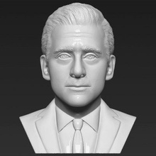 michael scott office bust print ready 3d model here steve carell printing current size 5 cm height but you free scale it zip file contains obj stl created zbrushif have any questions please don't hesitate contact me respond asap encourage check my other celebrity models 3d print model - Mito3D