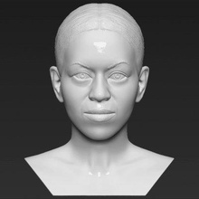 michelle obama bust print ready 3d model here printing current size 5 cm height but you free scale it zip file contains obj stl created zbrushif have any questions please don't hesitate contact me respond asap encourage check my other celebrity models 3d print model - Mito3D