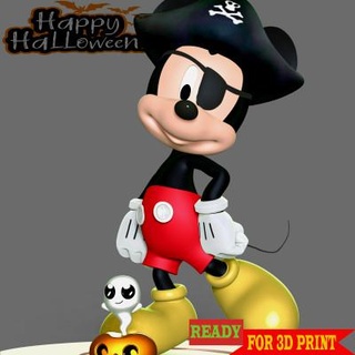 mickey glücklich Halloween bon Kunst 3d print model - Mito3D