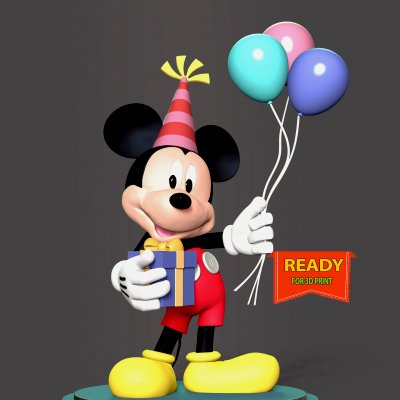 Mickey partido bon Arte 3D print model - Mito3D