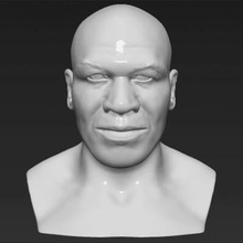 mike tyson bust print ready 3d model here printing current size 5 cm height but you free scale it zip file contains obj stl created zbrushif have any questions please don't hesitate contact me respond asap encourage check my other celebrity models 3d print model - Mito3D