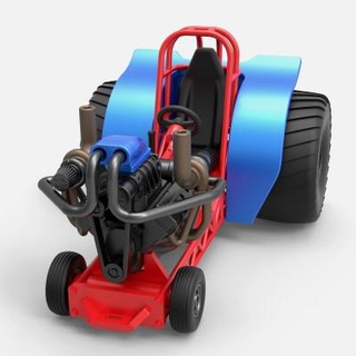 mini varilla tracción tractor 1 25 cosplayitemsrock 3d print model - Mito3D
