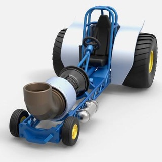 mini rod pulling tractor jet engine 1 25 cosplayitemsrock 3d print model - Mito3D