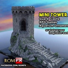 mini tower guard castle print ready 3d model multi purpose you can use store your battles role-playing games ornament aquarium whatever want possibilities endless stl obj compatible any slicer programimage painted reference onlyfull hole figure no slice parts 3d print model - Mito3D
