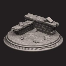 miniature custome rubble base 02 - print ready 3d model blackstar90 3d print model - Mito3D