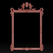 mirror classical carved frame - print ready 3d model dang nhat tan 3d print model - Mito3D