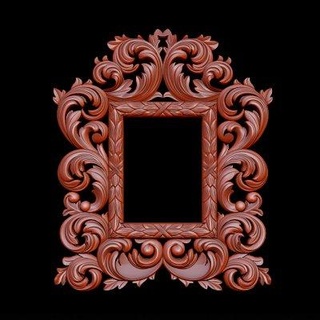 mirror classical carved frame dang nhat tan 3d print model - Mito3D