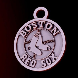 mlb Boston rouge sox porte clés logo imprimable 3d impression modèle Danyelon 3d print model - Mito3D