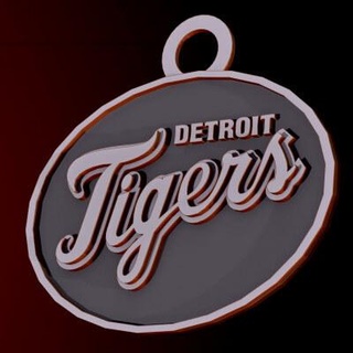 mlb Detroit tigres porte clés logo imprimable 3d impression modèle Danyelon 3d print model - Mito3D
