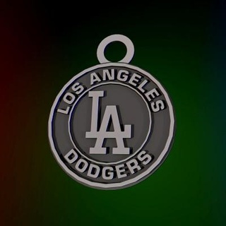mlb los angeles Dodgers portachiavi logo stampabile 3d Stampa modello danyelon 3d print model - Mito3D