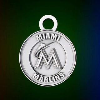 mlb Miami marlins porte clés logo imprimable 3d impression modèle Danyelon 3d print model - Mito3D