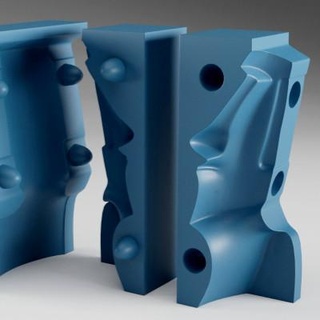 moai molde 3d impresión cesta 3d print model - Mito3D