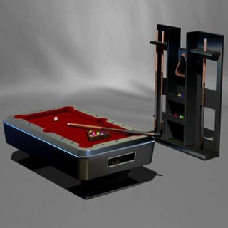 modern pool table complete accessories 1 5 scale 3d cody3d 3d print model - Mito3D