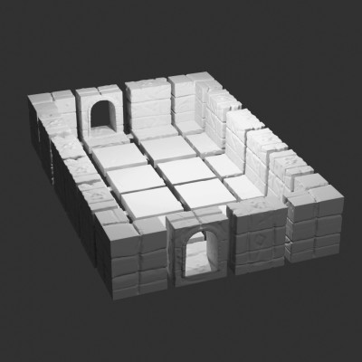 modular dungeon battle map revash05 3D print model - Mito3D