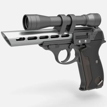 moff gideon blaster pistola mandaloriano tv Series impressão pronto 3d modelo 3d print model - Mito3D