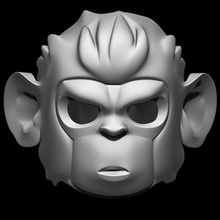 monkey pogo helmet print ready 3d model 3d print model - Mito3D