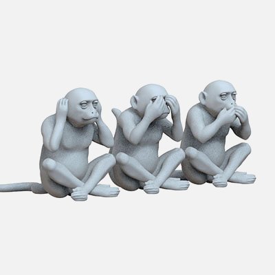 monkeys - print ready 3d model explorer 3D print model - Mito3D