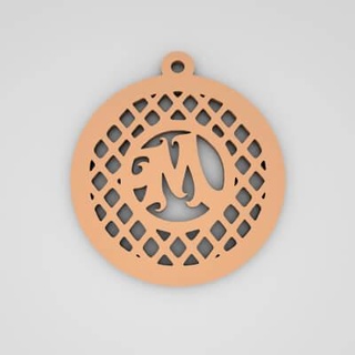 monogramma ragno iniziale portachiavi 3d Stampa modello pk3dstore 3d print model - Mito3D