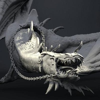 monstro Dragão estátua 3d impressão modelo cheriloyet 3d print model - Mito3D
