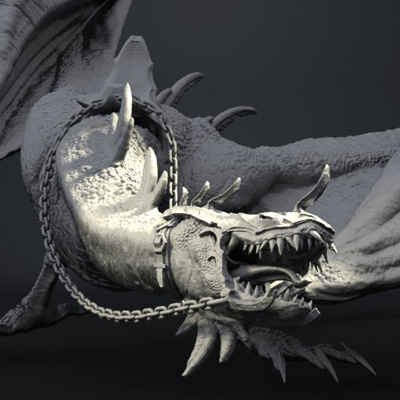 canavar Ejderha heykel Yazdır hazır 3d model cheriloyet 3D print model - Mito3D