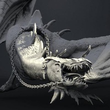 Monster Drachen Statue drucken bereit 3d Modell Cheriloyet 3d print model - Mito3D