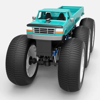 monstruo camión 6x6 1 25 3d impresión modelo cosplayitemsrock 3d print model - Mito3D
