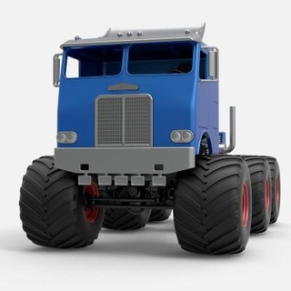 monster truck 6x6 1 25 cosplayitemsrock 3d print model - Mito3D