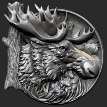 moose bas-relief - print ready 3d model jofox 3d print model - Mito3D