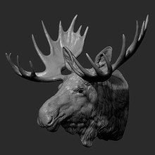 moose elk head - print ready 3d model guninnik81 3d print model - Mito3D