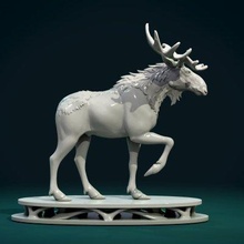 moose sculpture - print ready 3d model skazok 3d print model - Mito3D