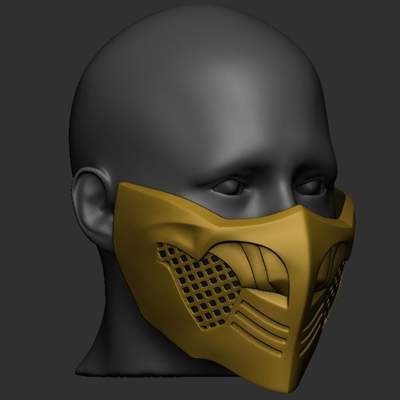 mortal kombat x scorpion mask - 3d print model by blackstar90 3d print model - Mito3D