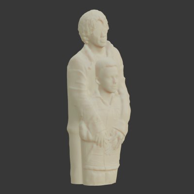 mother child hugging pose - print ready 3d model gurhansukuroglu 3D print model - Mito3D