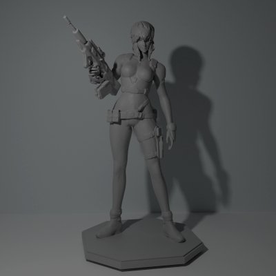 Motoko Kusanagi drucken bereit 3d Modell Mugar 3D print model - Mito3D