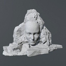 mountain face - print ready 3d model icekazim 3d print model - Mito3D