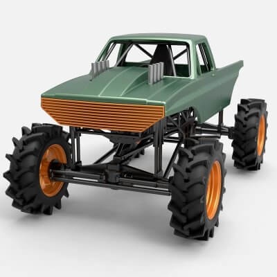mud truck 1 25 - 3d print model by cosplayitemsrock 3d print model - Mito3D