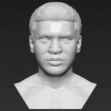 muhammad ali bust print ready 3d model here printing current size 5 cm height but you free scale it zip file contains obj stl created zbrushif have any questions please don't hesitate contact me respond asap encourage check my other historical figures models 3d print model - Mito3D