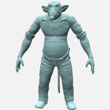 my boss rat character print ready 3d model printthere stl obj ztl max filespoly 678791 verts 346963height 100 mmthere two separate objects body tail they connectedtwo files one file four objmade zbrush 4r7 3d print model - Mito3D