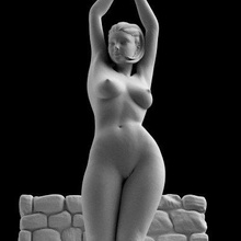 naked woman fountain print ready 3d model 3d print model - Mito3D