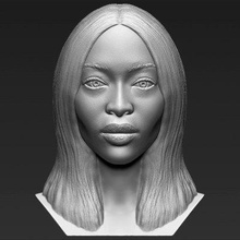 Naomi Campbell buste impression prêt 3d modèle 3d print model - Mito3D