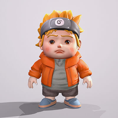 naruto chibi figura 3d impresión modelo minhdinh 3D print model - Mito3D